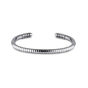 NEW MISSION ATELIER men's unity supercharged cuff bracelet in silver